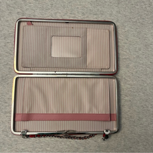 Radley London Red Leather Chain Clutch Wallet - Picture 9 of 16